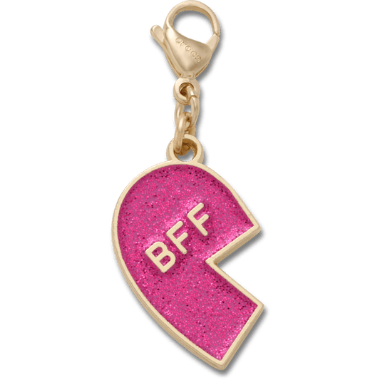 Crocs Smart Buy Pink Glitter BFF Charm Left Jibbitz Shoe Charm