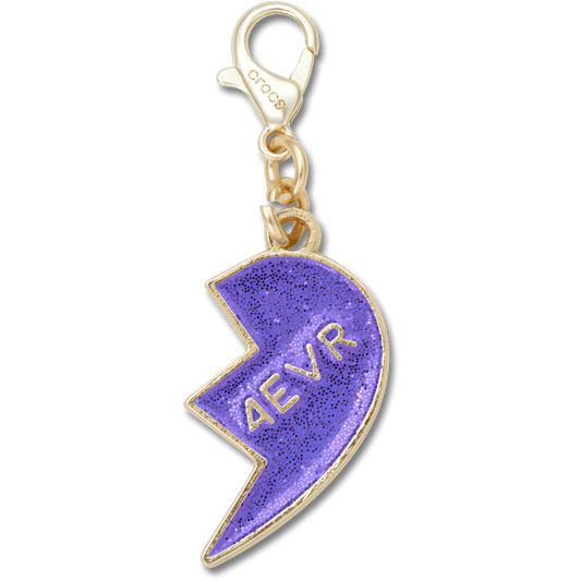 Crocs Best Seller Purple Glitter BFF Charm Right Jibbitz Shoe Charm