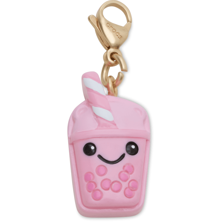 Crocs Classic Cute Pink Boba Charm Jibbitz Shoe Charm