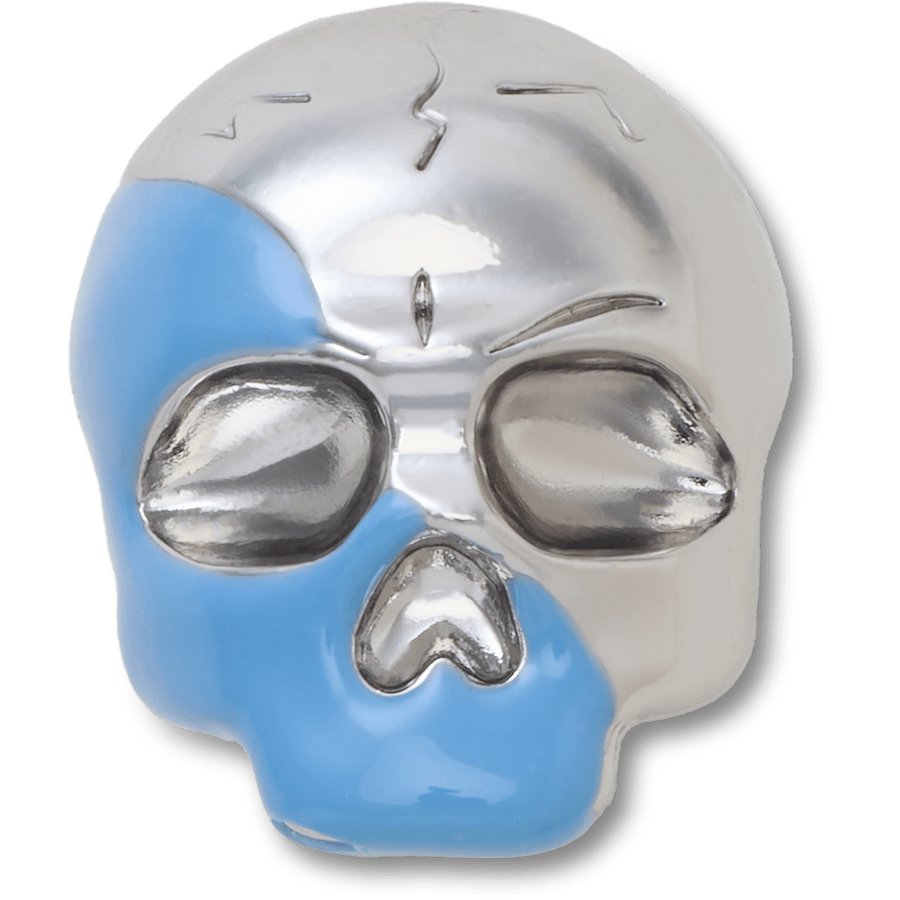 Crocs Top Pick Silver and Blue Enamel Skull Jibbitz™ charms