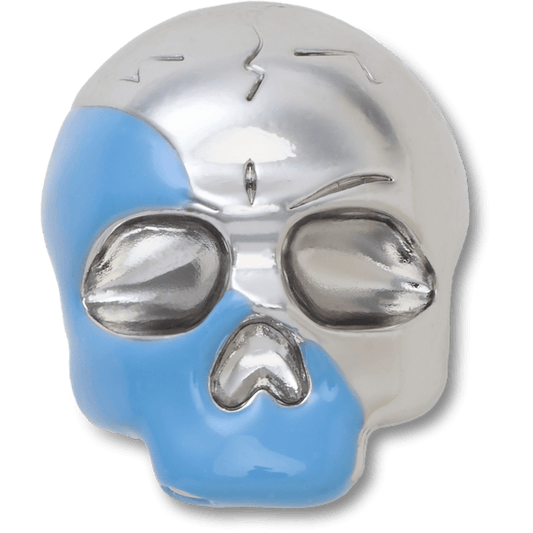 Crocs Top Pick Silver and Blue Enamel Skull Jibbitz™ charms