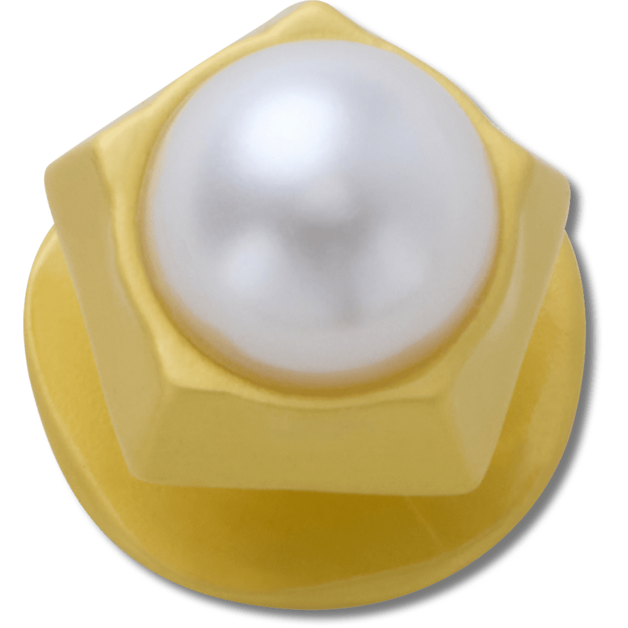 Crocs Hot Sale Gold Pentagon Pearl Jibbitz™ charms