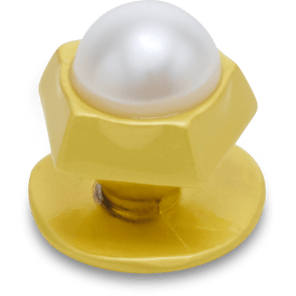 Crocs Hot Sale Gold Pentagon Pearl Jibbitz™ charms