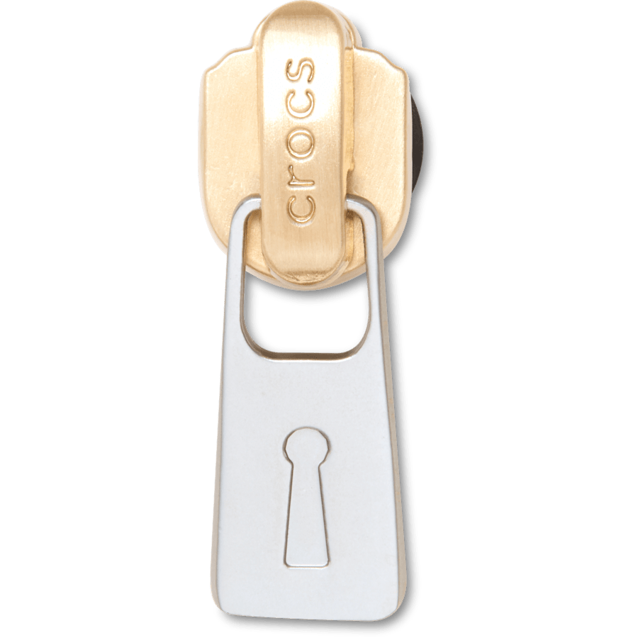 Crocs Trusted Gold and Silver Zipper Jibbitz™ charms