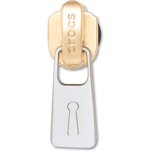 Crocs Trusted Gold and Silver Zipper Jibbitz™ charms