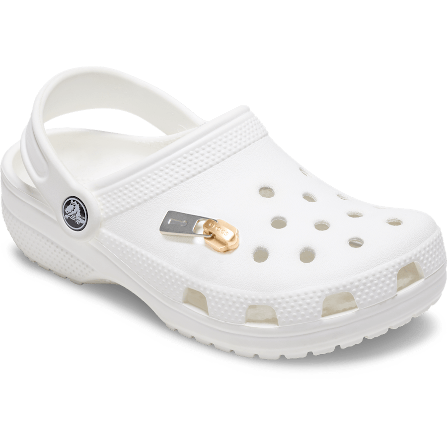 Crocs Trusted Gold and Silver Zipper Jibbitz™ charms