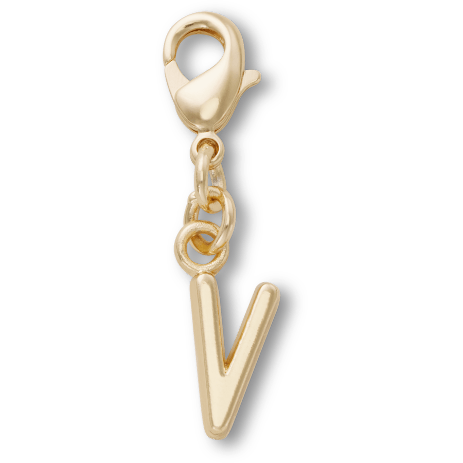 Crocs Best Seller Gold Letter V Charm Jibbitz™ charms