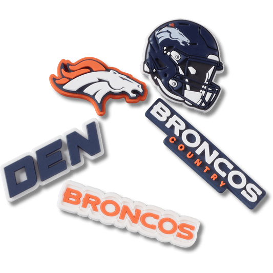 Crocs New NFL Denver Broncos 5 Pack Jibbitz Shoe Charm