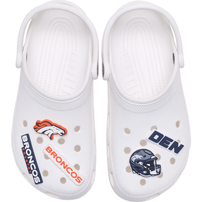 Crocs New NFL Denver Broncos 5 Pack Jibbitz Shoe Charm