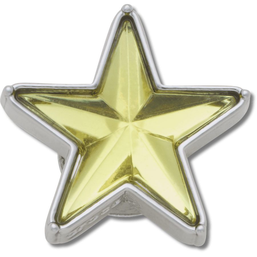 Crocs Great Value Silver and Green SMT Gem Star Jibbitz™ charms
