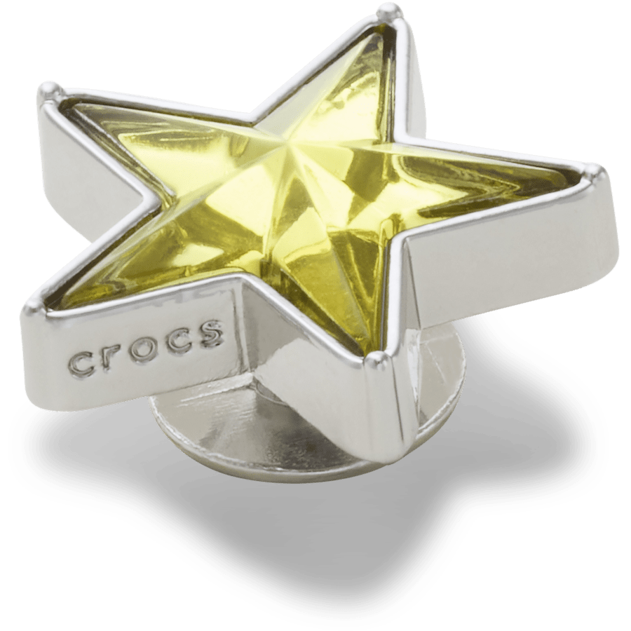 Crocs Great Value Silver and Green SMT Gem Star Jibbitz™ charms