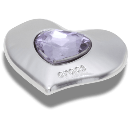 Crocs Great Value SilverandPurple SMT Gem Heart Jibbitz™ charms