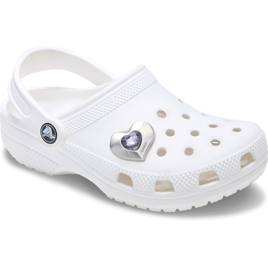 Crocs Great Value SilverandPurple SMT Gem Heart Jibbitz™ charms
