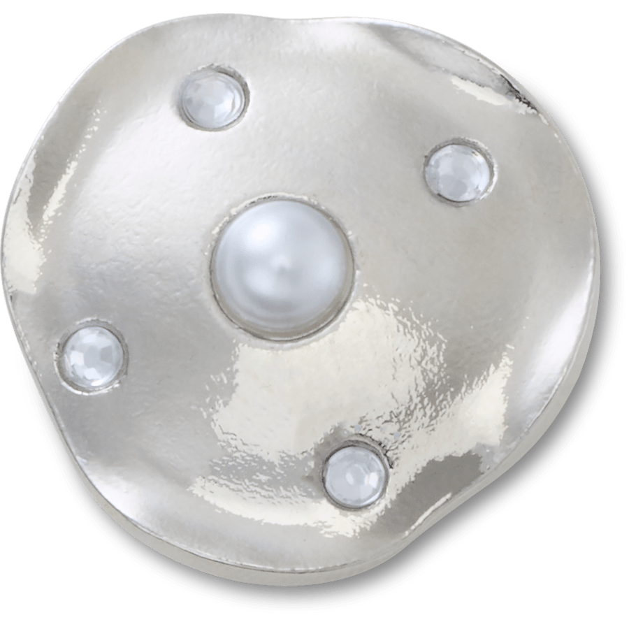 Crocs Trending Silver and Pearl Disc Jibbitz™ charms