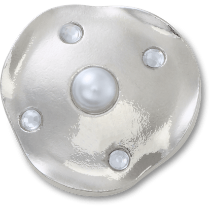 Crocs Trending Silver and Pearl Disc Jibbitz™ charms