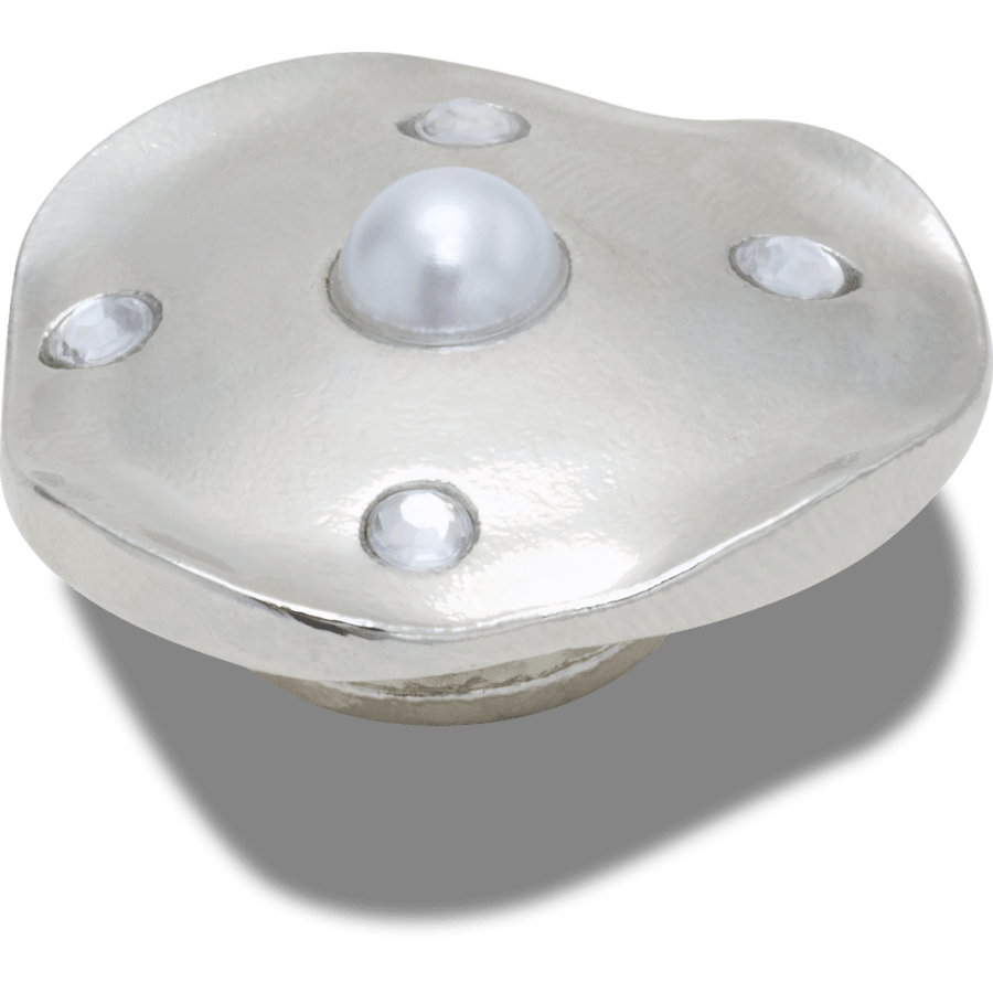 Crocs Trending Silver and Pearl Disc Jibbitz™ charms