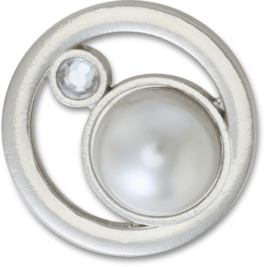 Crocs Special Offer Silver Ring With Pearl Jibbitz™ charms