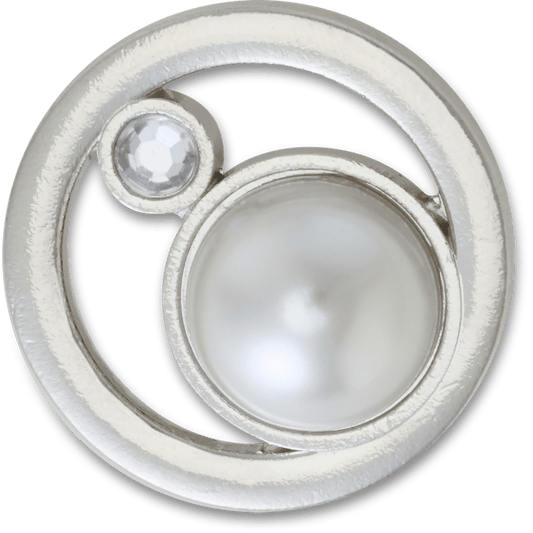Crocs Special Offer Silver Ring With Pearl Jibbitz™ charms