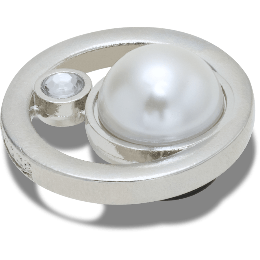 Crocs Special Offer Silver Ring With Pearl Jibbitz™ charms