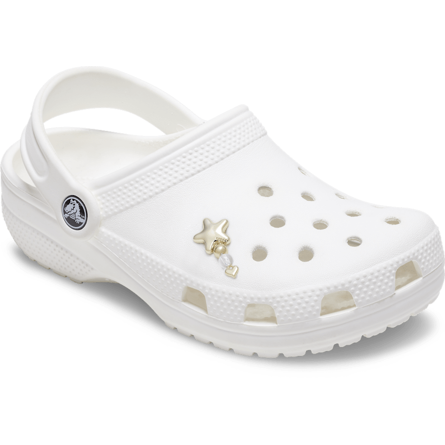 Crocs Quality Gold Star with Heart Dangle Jibbitz™ charms