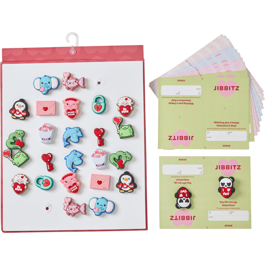 Crocs Discount Valentines Day Card 26 Pack Jibbitz™ charms