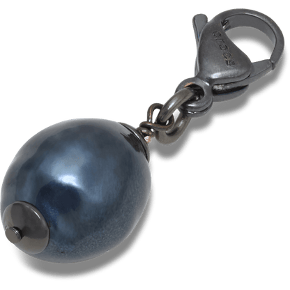 Crocs Signature Silver Black SMT Pearl Charm Jibbitz charm