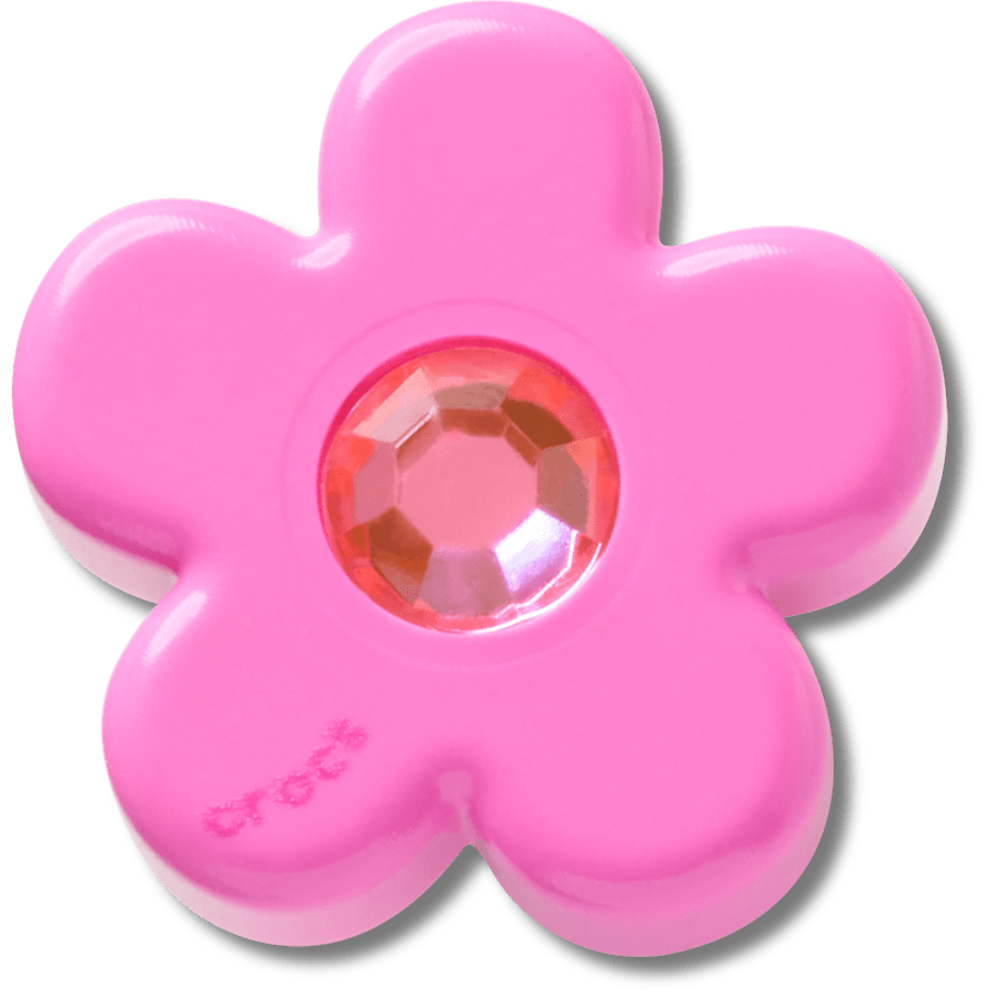 Crocs Top Pick Bright Pink Flower With Gem Jibbitz™ charms