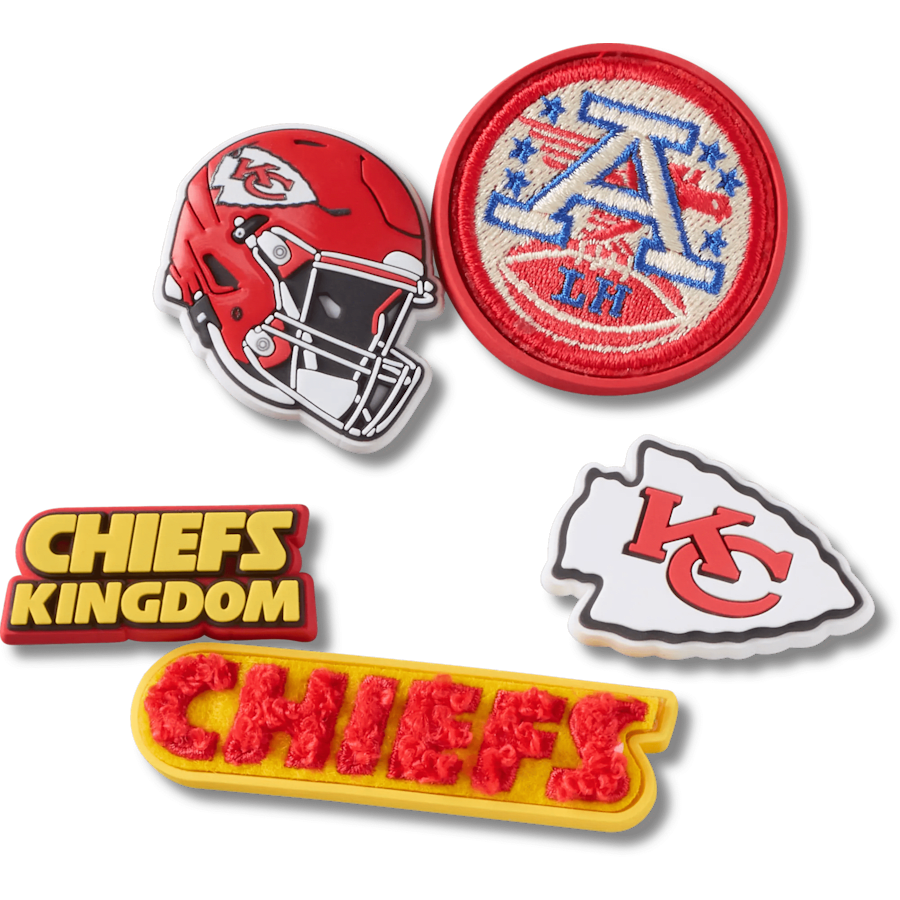 Crocs Customer Favorite NFL Kansas City Chiefs 5 Pack Jibbitz Shoe Charm