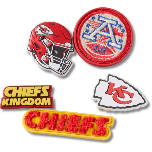Crocs Customer Favorite NFL Kansas City Chiefs 5 Pack Jibbitz Shoe Charm