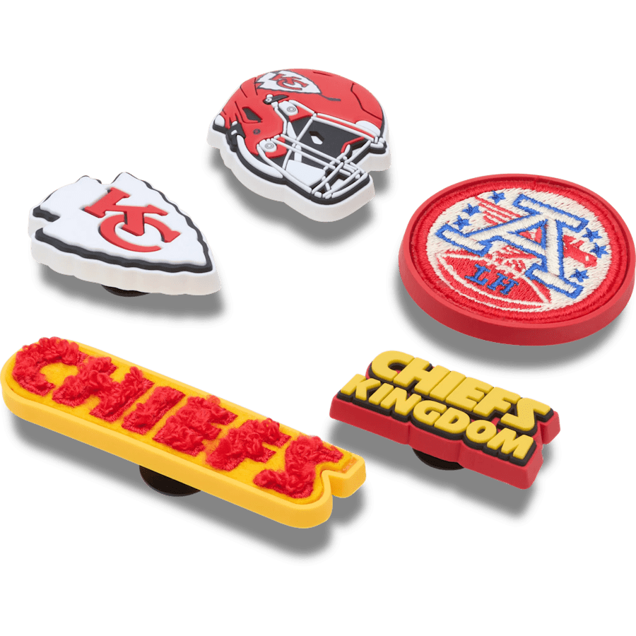 Crocs Customer Favorite NFL Kansas City Chiefs 5 Pack Jibbitz Shoe Charm