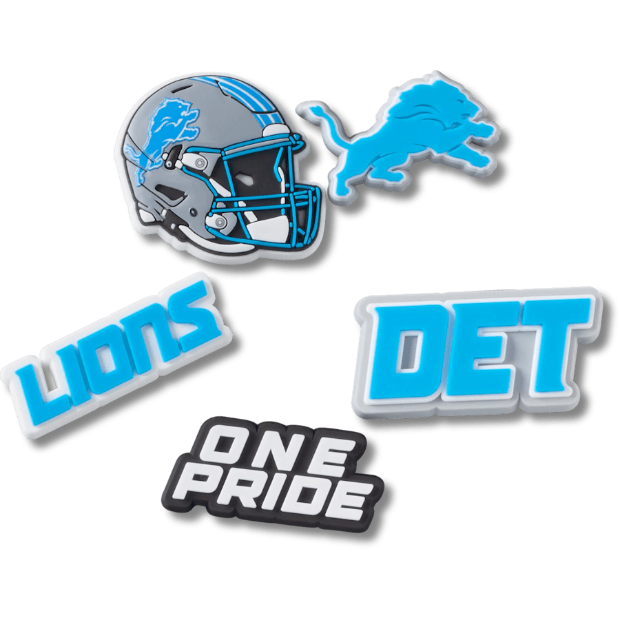 Crocs Discount NFL Detroit Lions 5 Pack Jibbitz Shoe Charm