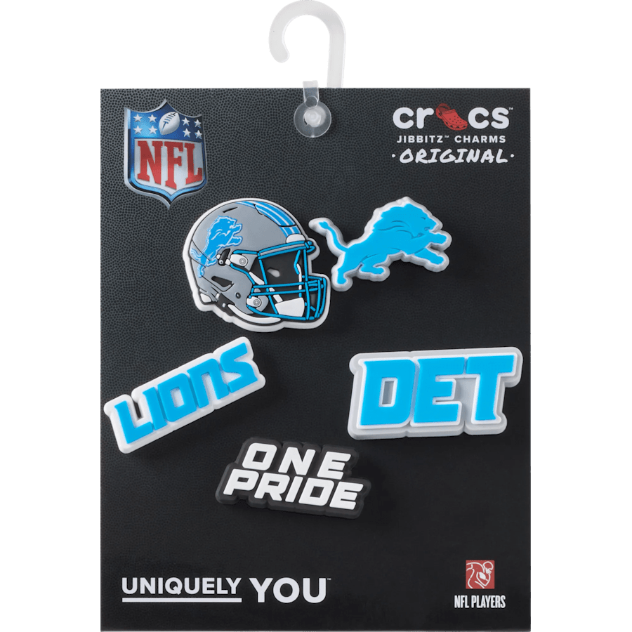 Crocs Discount NFL Detroit Lions 5 Pack Jibbitz Shoe Charm
