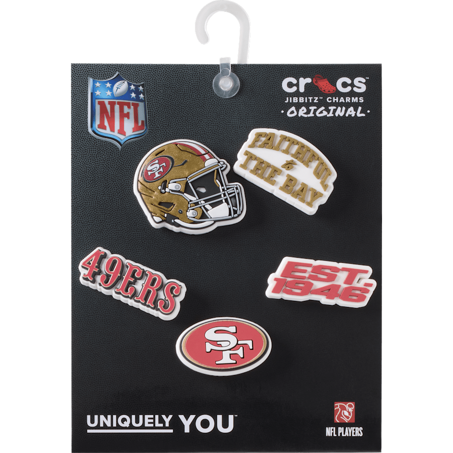 Crocs Trending NFL San Francisco 49ers 5 Pack Jibbitz Shoe Charm