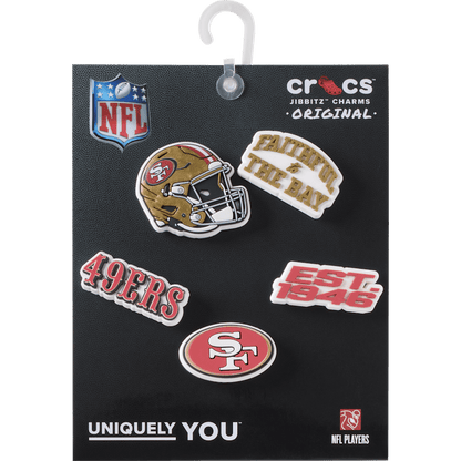 Crocs Trending NFL San Francisco 49ers 5 Pack Jibbitz Shoe Charm