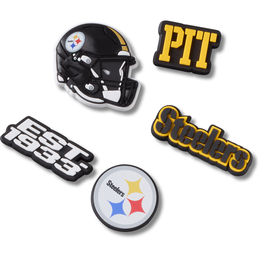 Crocs Featured NFL Pittsburgh Steelers 5 Pack Jibbitz Shoe Charm