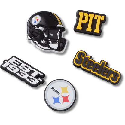Crocs Featured NFL Pittsburgh Steelers 5 Pack Jibbitz Shoe Charm
