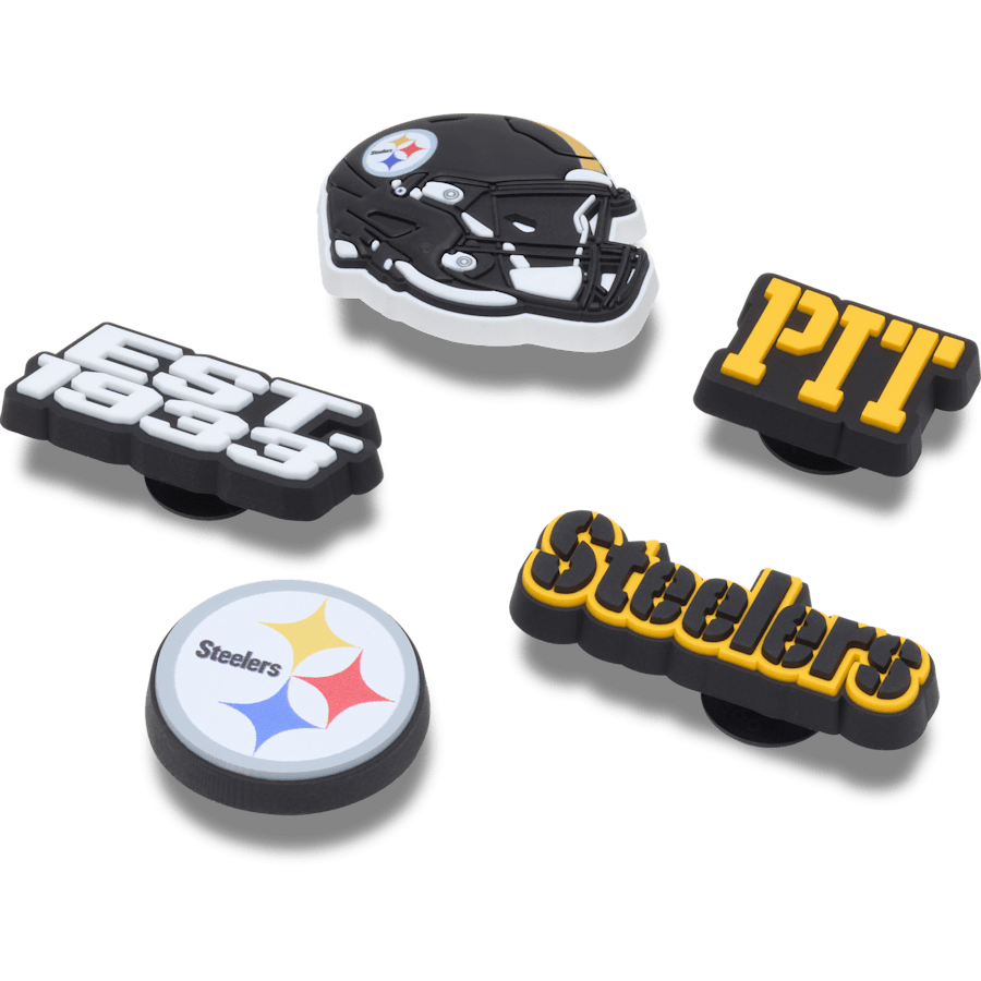 Crocs Featured NFL Pittsburgh Steelers 5 Pack Jibbitz Shoe Charm