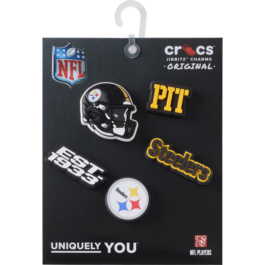 Crocs Featured NFL Pittsburgh Steelers 5 Pack Jibbitz Shoe Charm