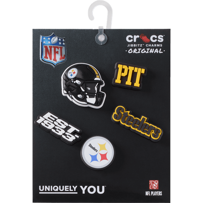 Crocs Featured NFL Pittsburgh Steelers 5 Pack Jibbitz Shoe Charm