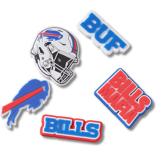 Crocs Hot Sale NFL Buffalo Bills 5 Pack Jibbitz Shoe Charm
