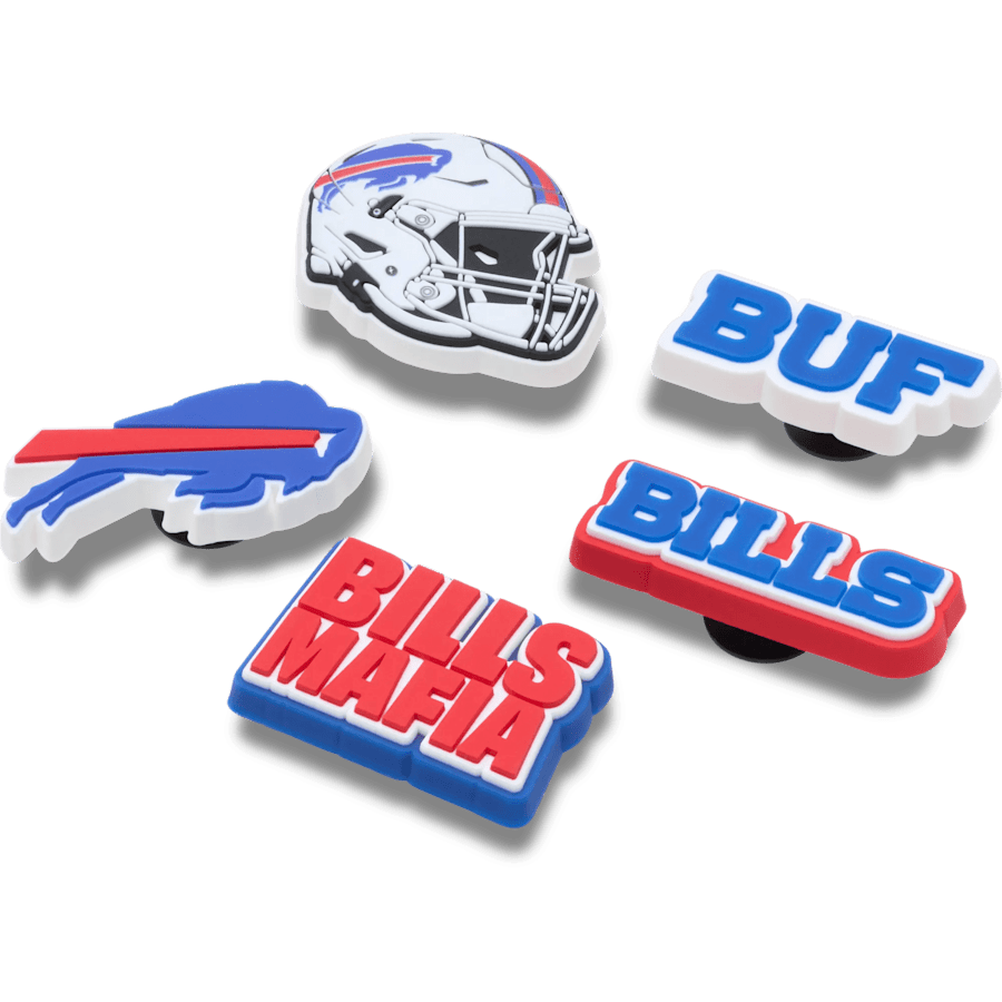Crocs Hot Sale NFL Buffalo Bills 5 Pack Jibbitz Shoe Charm