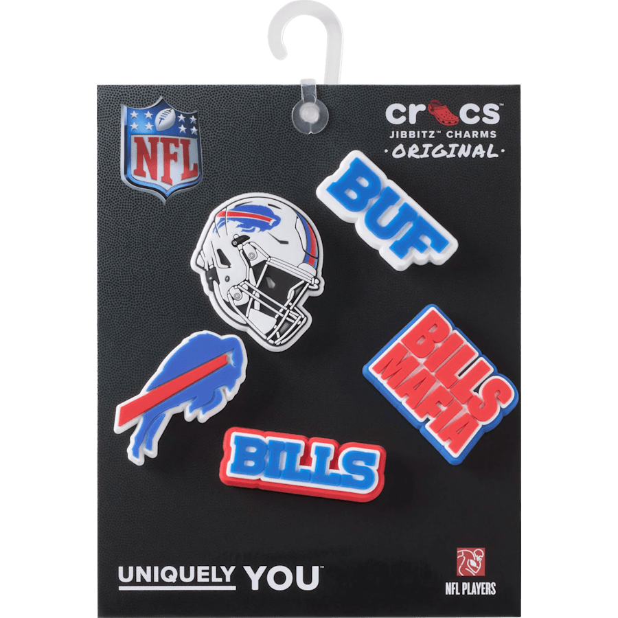 Crocs Hot Sale NFL Buffalo Bills 5 Pack Jibbitz Shoe Charm