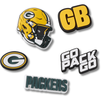 Crocs Sale NFL Green Bay Packers 5 Pack Jibbitz Shoe Charm