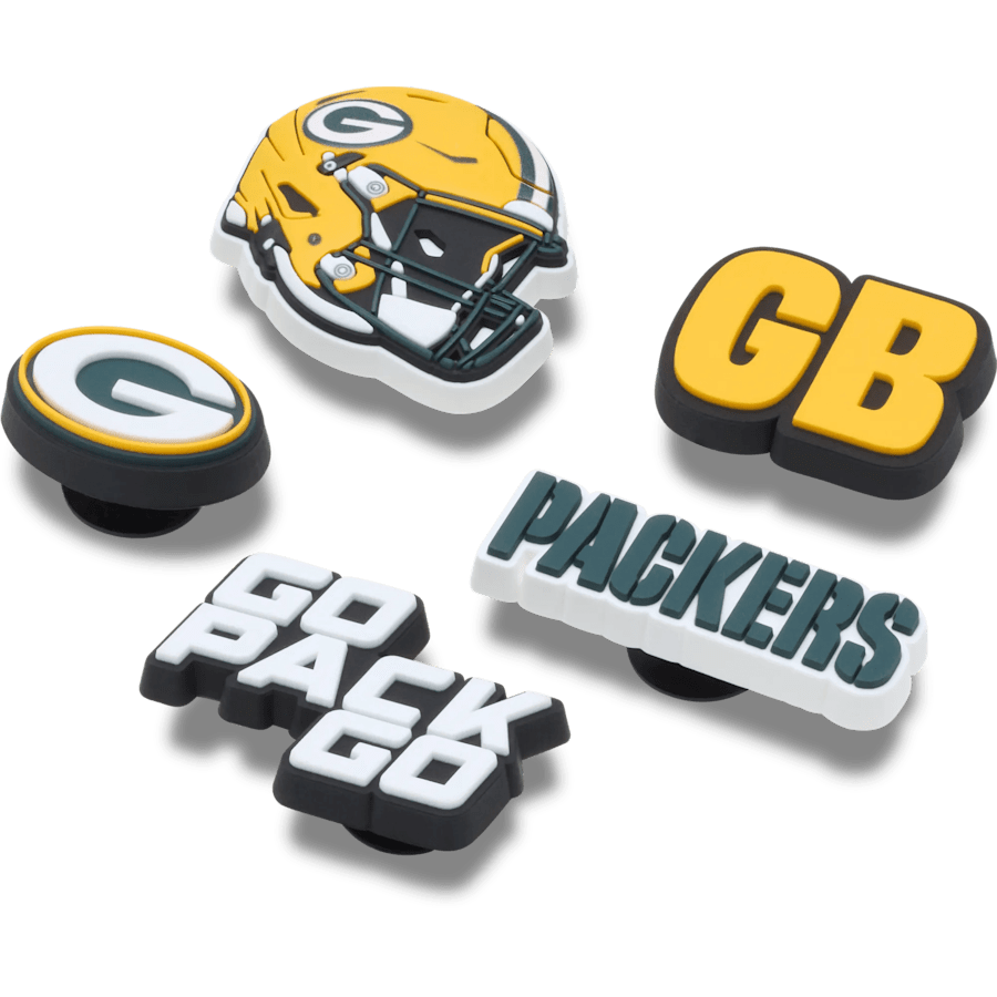 Crocs Sale NFL Green Bay Packers 5 Pack Jibbitz Shoe Charm