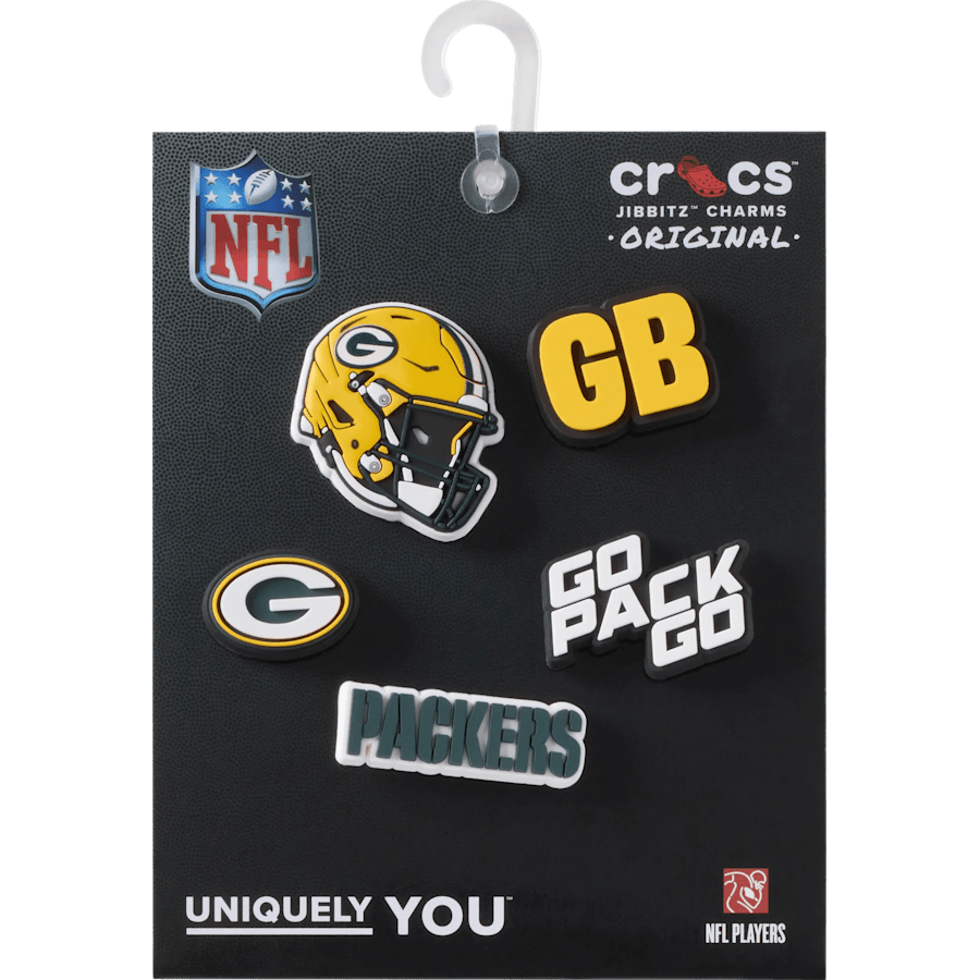 Crocs Sale NFL Green Bay Packers 5 Pack Jibbitz Shoe Charm