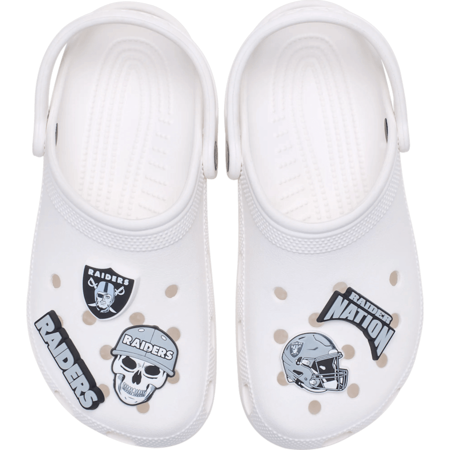 Crocs Special Offer NFL Las Vegas Raiders 5 Pack Jibbitz Shoe Charm