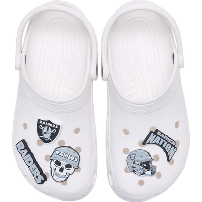 Crocs Special Offer NFL Las Vegas Raiders 5 Pack Jibbitz Shoe Charm
