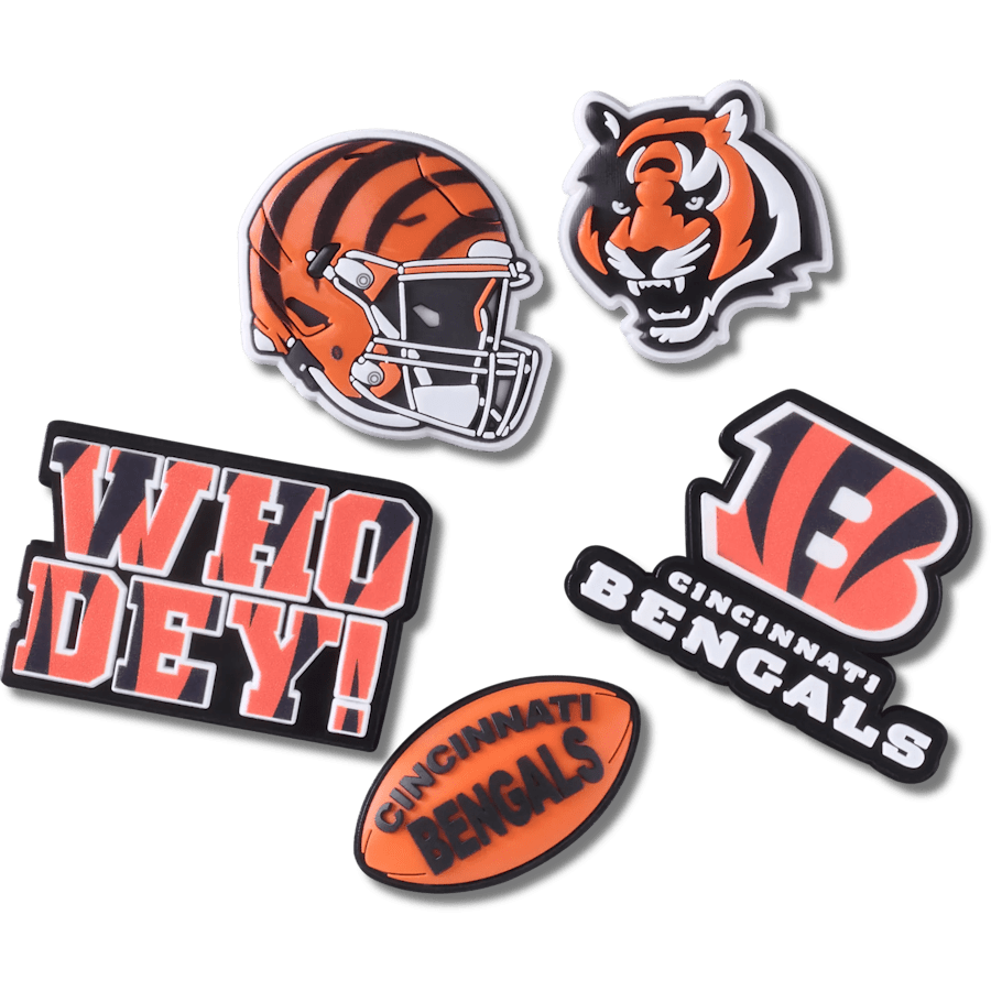 Crocs Trusted NFL Cincinnati Bengals 5 Pack Jibbitz Shoe Charm