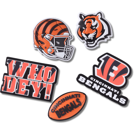 Crocs Trusted NFL Cincinnati Bengals 5 Pack Jibbitz Shoe Charm