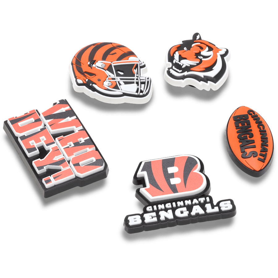Crocs Trusted NFL Cincinnati Bengals 5 Pack Jibbitz Shoe Charm